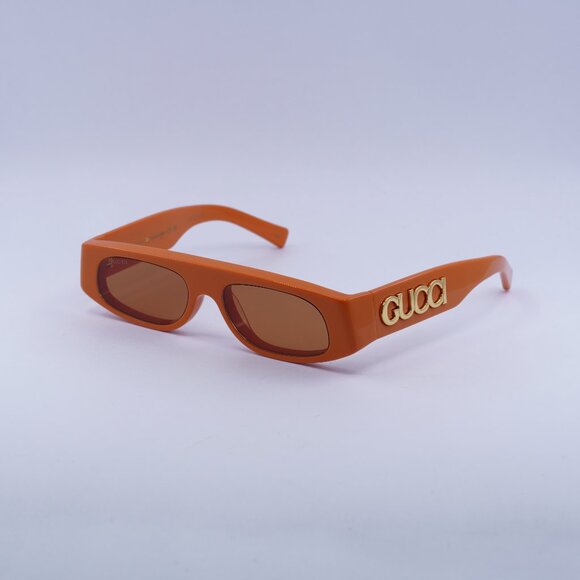🕶️ New Gucci GG1771S 007 Sunglasses - Shiny Orange Frame, Brown Lenses - Picture 1 of 10